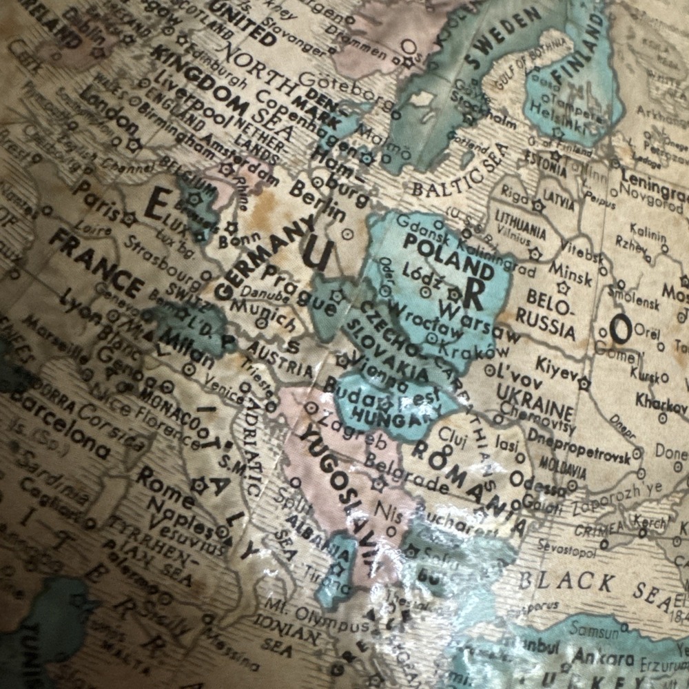 VTG 1990-91 Replogle 12" World‎ Nation Globe Raised Relief Unified Germany USSR - Picture 3 of 11